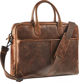 Businesstas Maverick The Original met laptopvak 15 | 6 inch leer bruin