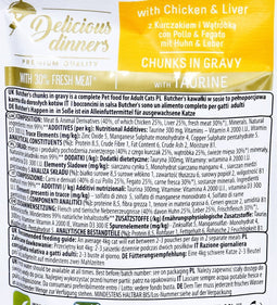 BUTCHER'S Classic Delicious Dinners Kip met lever - 24 x 100g
