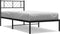 vidaXL - Bedframe - met - hoofdbord - metaal - zwart - 100x190 - cm