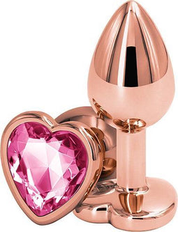 Buttplug met Roze Steen M - Rose*