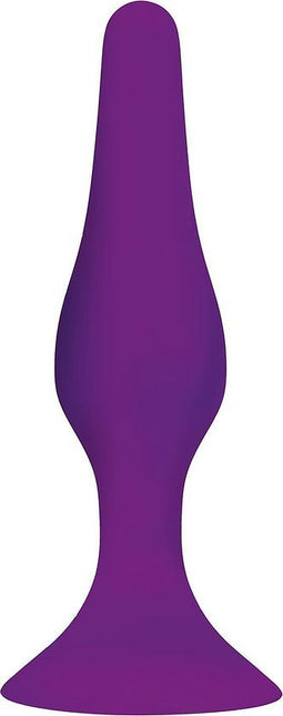 Buttplug met zuignap 11,5 cm - paars