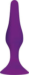 Buttplug met zuignap 11,5 cm - paars