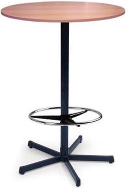 Statafel Ecoro rond 80CM bladkleur Havanna framekleur Licht grijs (Ral 7035)