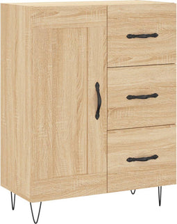 vidaXL - Dressoir - 69,5x34x90 - cm - bewerkt - hout - sonoma - eikenkleurig