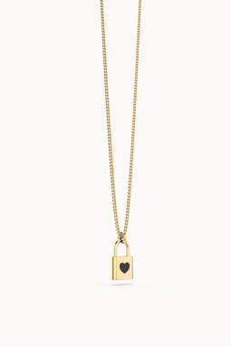 Chocli halsketting Liefdesslot 18k verguld