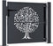vidaXL - Poort - 105x105 - cm - met - boomontwerp - staal - antracietkleurig