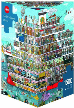 Heye Cruise - Legpuzzel 1500 stuk(s) - Verpakt in driehoeksdoos - Meerkleurig