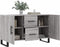 vidaXL - Dressoir - 100x36x60 - cm - bewerkt - hout - grijs - sonoma - eikenkleurig