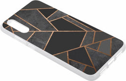 Design Backcover Huawei P20 hoesje - Grafisch Zwart / Koper