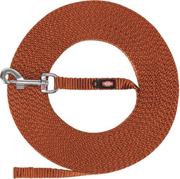 Trixie riem sleeplijn voor hond extra licht roest bruin Xs/s 10 mtr x 1 cm