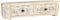vidaXL - Tv-meubel - 140x30x35 - cm - massief - mangohout - wit