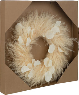 J-Line Krans Gedroogde Planten/Bladeren Naturel Large