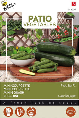 Buzzy® Patio Vegetables, Courgette Patio Star F1