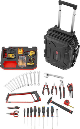 BV.R30CMD1PB - Gevulde gereedschapskoffer op wielen - 68-delig - Incl. DeWalt Powertoolset