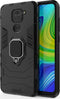 Mobigear Xiaomi Redmi Note 9 - Back Cover - Armor Ring Shockproof - Zwart