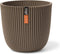 Capi Europe - Bloempot bol Groove 'made with' warm taupe - 25x23 - Warm taupe - Bloempot voor binnen en buiten - Capi ‘Made with’ - Gemaakt van gerecycled materiaal - Levenslang garantie - IGWT535