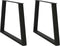 vidaXL - Eettafelpoten - 2 - st - V-vormig - 100x(72-73,3) - cm - staal - zwart