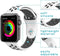 iMoshion Siliconen sport bandje voor de Apple Watch Series 1 / 2 / 3 / 4 / 5 / 6 / 7 / 8 / 9 / SE / Ultra (2) - 42 / 44 / 45 / 49 mm - Wit