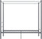 vidaXL - Hemelbedframe - metaal - grijs - 100x200 - cm
