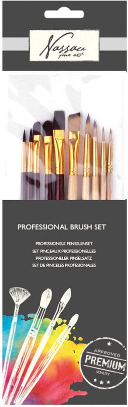 Nassau Professionele Penselenset, 10dlg.
