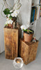 SVJ Zuil Rechthoekig - 27 x 27 x 75 cm - Hout - Bruin