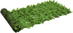 vidaXL - Balkonscherm - met - groene - bladeren - 200x75 - cm