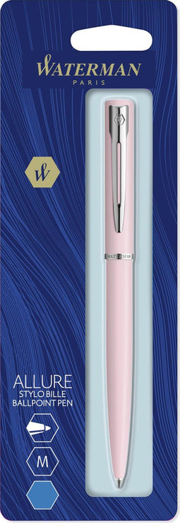 Waterman Allure balpen | macaron pastelroze lak | medium punt | blauwe inkt