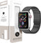 Selencia Bandje Geschikt voor Stalen magnetisch bandje voor de Apple Watch Bandje Series 1 / 2 / 3 / 4 / 5 / 6 / 7 / 8 / 9 / SE / Ultra (2) - 42 / 44 / 45 / 49 mm - Selencia Stalen band - Zwart