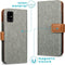 iMoshion Hoesje Geschikt voor Samsung Galaxy A51 Hoesje Met Pasjeshouder - iMoshion Luxe Canvas Bookcase - Grijs