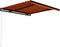 vidaXL - Luifel - handmatig - uittrekbaar - 350x250 - cm - oranje - en - bruin