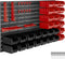 tectake werkplaats gereedschapswand - 28 opbergbakken - 96x17x54 cm - Zwart/Rood