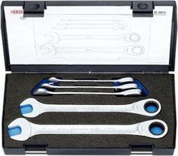Gedore Ringsteeksleutel met Ratel set 5-delig 8-19mm - 2297434