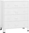 vidaXL - Ladekast - industrieel - 78x40x93 - cm - metaal - wit