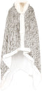 Linnick Flanel Fleece Deken + Hoodie met Capuchon Bont Rabbit - naturel - 140x200cm - 130x180cm - Plaid