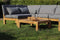 Tuin loungeset Aruba 7-delig + hoek (incl. kussens) - Donkergrijs - Teak