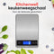 Kitchenwell KN359 - Digitale Precisie Keukenweegschaal - 1gr - 10kg - USB Oplaadbaar - Grijs