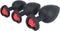 VIRGITE - ESSENTIALS - SET PLUG X3 E14 SILICONE BLACK-RUBY HEART