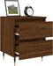 vidaXL - Nachtkastje - 40x35x50 - cm - bewerkt - hout - bruin - eikenkleur