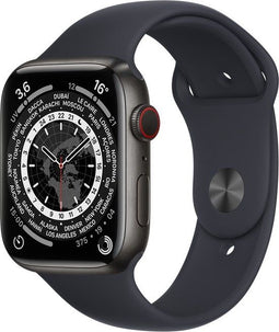 Apple Watch Series 7 - Edition - GPS + Cellular - 45 mm - Space Black Titanium - Midnight Sport Band XL