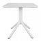 Cosma Outdoor Living - Tuintafel Vierkant 70x70x75 cm - Kunststof Weerbestendig - Wit