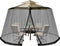 Merkloos - Verstelbaar muggennet - Insectenbescherming voor parasols 250-300 cm - Zwart/beige
