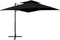 vidaXL - Zweefparasol - met - dubbel - dak - 250x250 - cm - zwart