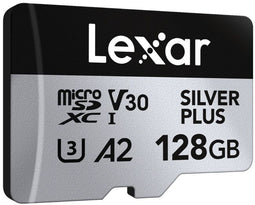 Lexar Professional Silver Plus - microSDXC UHS-I - 128GB - Lezen 205MB/s Schrijven 150MB/s