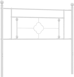 vidaXL - Hoofdbord - 107 - cm - metaal - wit