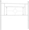 vidaXL - Hoofdbord - 107 - cm - metaal - wit