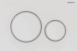 Geberit Sigma20 - Bedieningsplaat - 2-Toets mechanisch - Mat Wit (1 stuk)