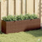 vidaXL - Plantenbakken - met - 3 - potten - 2 - st - 105x30x32 - cm - poly - rattan - bruin