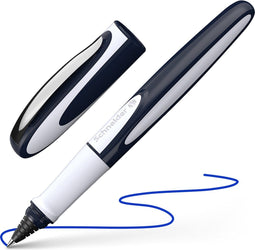 Schneider rollerball - Ray - penpunt M - blauw/wit - S-187803