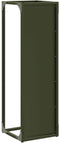 vidaXL - Brandhoutrek - 25x25x80 - cm - koudgewalst - staal - olijfgroen