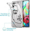 iMoshion Hoesje Geschikt voor Samsung Galaxy A71 Hoesje Siliconen - iMoshion Design hoesje - Transparant / Zwart / Line Art Woman Black
